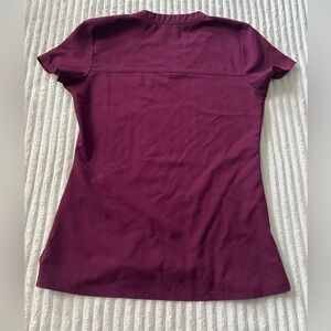 Med Couture Maroon Scrub Top